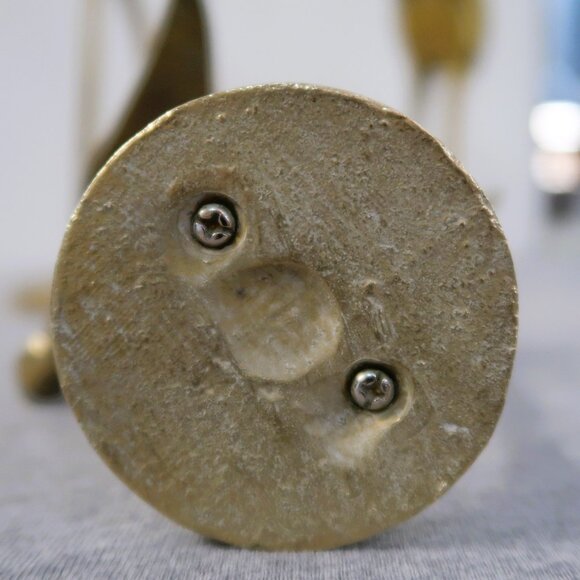 Vintage Brass Crane Birds Sculptures Trinket Decor Set of Three See Description - Picture 5 of 9